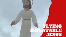 Giant inflatable Jesus breaks loose and sparks viral debate