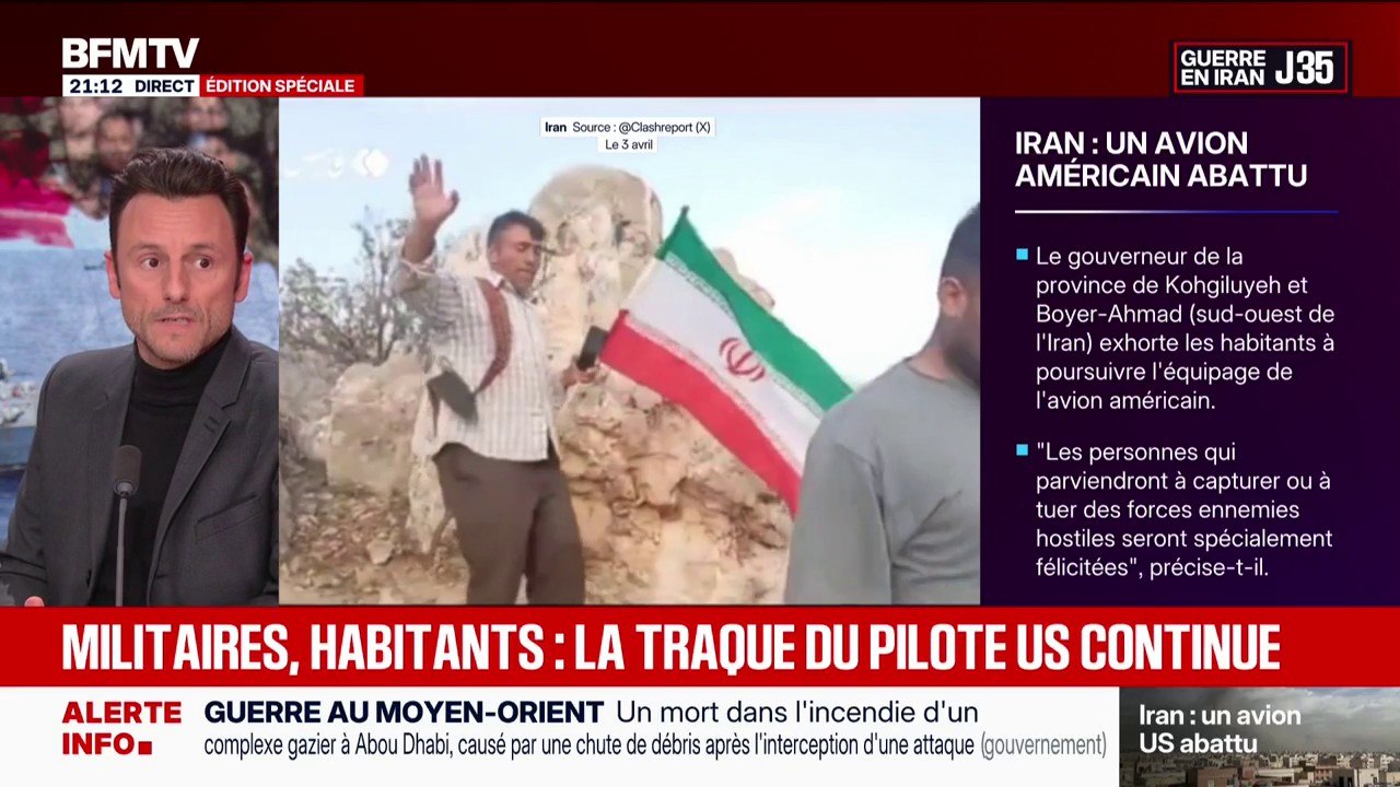 Avion américain abattu en Iran: les images des habitants armés cherchant l'autre membre de l'équipage