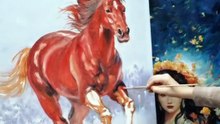Mesmerizing Horse Canvas Creation #horse #painting