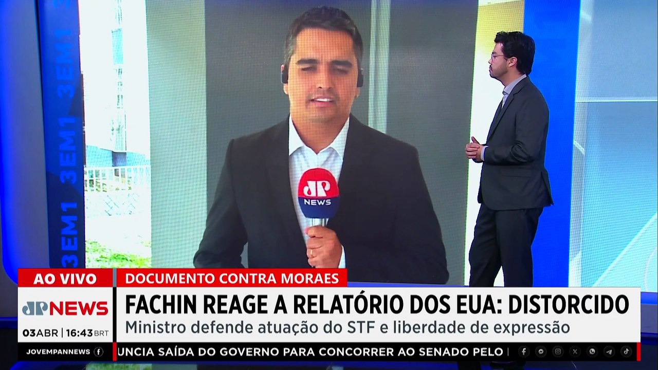 CRISE CONTRA O STF? Edson Fachin reage a relatório dos EUA: “Distorcido”