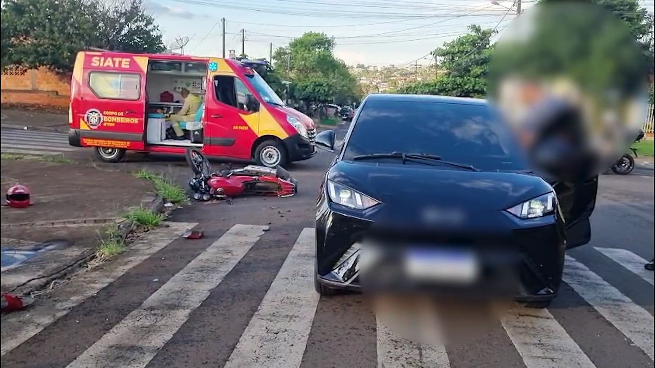 Grave acidente entre moto e BYD é registrado no Periolo