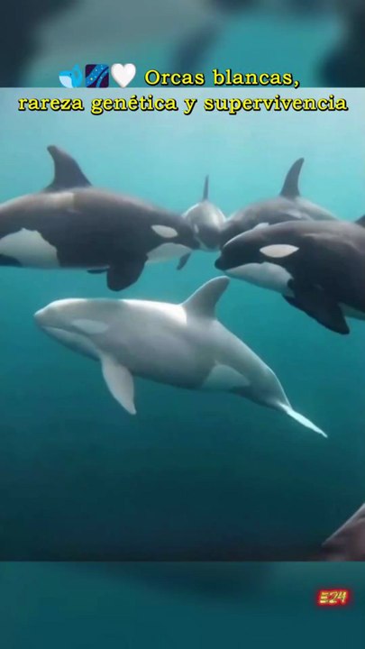 Orcas blancas, rareza genética y supervivencia 🐋🌌🤍 White orcas, genetic rarity and survival.