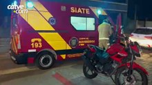 Motociclista fica ferido em acidente na Avenida das Pombas