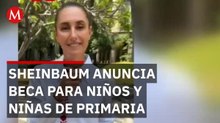 Sheinbaum anuncia apoyo para niños de educación básica