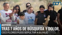 Tras 7 años de búsqueda y dolor, Ceci Flores pudo sepultar a su hijo