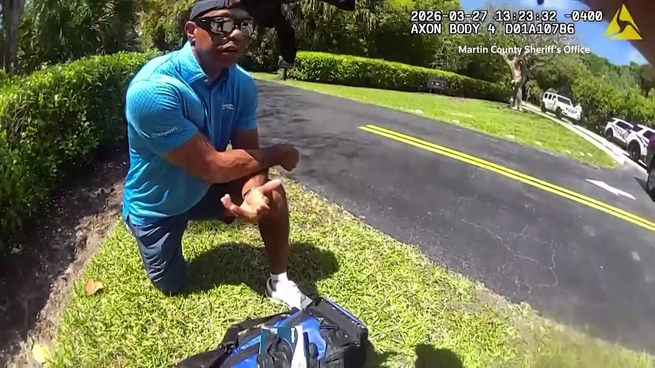 Bodycam shows Tiger Woods' DUI arrest after crash in Florida