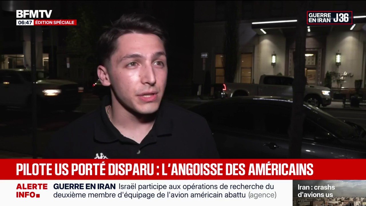 "Espérons qu'il aille bien, qu'il soit en vie": les Américains inquiets du sort du pilote porté disparu