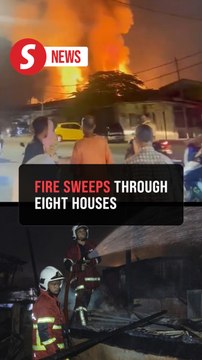 Fire in Kampung Chabang Tiga affects eight houses