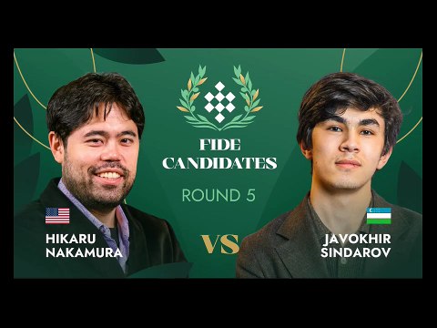 Massive upset at the Candidates! Javokhir Sindarov defeats Hikaru Nakamura with the black pieces in Round 5 of the FIDE Candidates Tournament 2026. A fearless performance and a huge result in the race for the Candidates title. #chess #candidates2026 #h