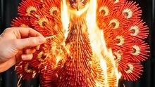 Art of matchstick Peacock burning 🔥