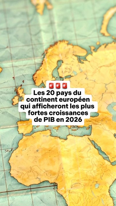 🚨 Les 20 pays du continent européen qui afficheront les plus fortes croissance de PIB en 2026Source : FMI