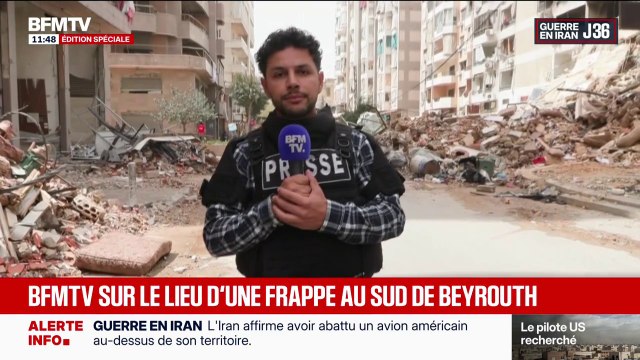 Guerre au Moyen-Orient: BFMTV sur le lieu d'une frappe israélienne au sud de Beyrouth