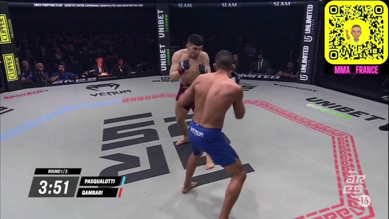 Sakhi Qambari vs  Gabriel Pasqualotti - ARES 39 (full fight)