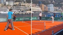 Sinner, Monte Carlo: Jannik palleggia con un piccolo tifoso insieme a Zverev