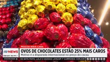 Ovos de chocolate estão 25% mais caros nesta Páscoa