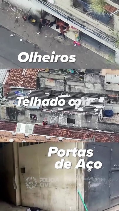 Vídeo mostra traficantes do CV  'escalando' telhados para fugir de cerco da polícia