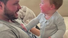 Baby Mimics Dad’s Shout—Adorable Bond You Have to See|| Heartsome 💖