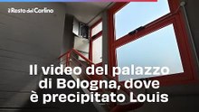 Il video del palazzo di Bologna, dove è precipitato Louis