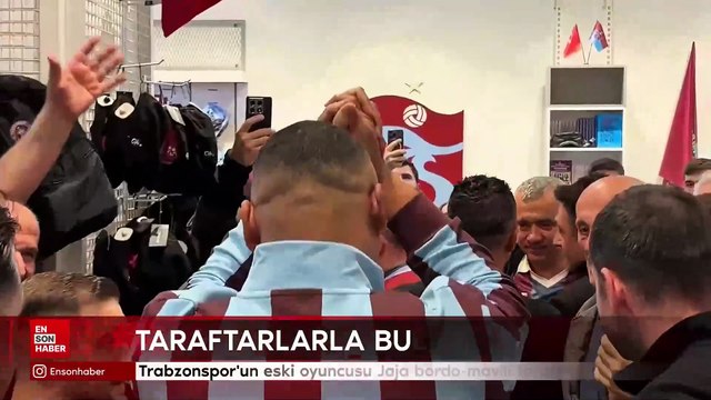 Trabzonspor'un eski oyuncusu Jaja bordo-mavili taraftarlarla buluştu