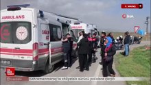 Kahramanmaraş'ta ehliyetsiz sürücü polislere çarptı