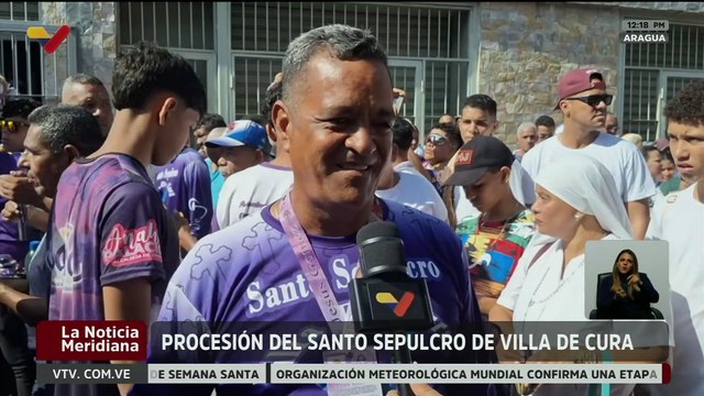 Aragua | Fieles devotos participaron en la procesión del Santo Sepulcro de Villa de Cura