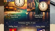 Negara Yang Merayakan Tahun Baru 2026 Paling Awal dan akhir Di Dunia