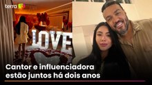 Belo faz surpresa romântica para celebrar aniversário de namoro com Rayane Figliuzzi