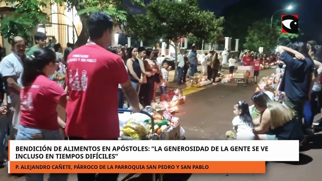 Bendición de alimentos en Apóstoles: la generosidad de la gente se ve incluso en tiempos difíciles