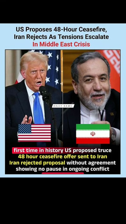 Trump’s 48-Hour Ceasefire REJECTED! 🚨 Iran escalates Middle East Crisis! #Trump #Iran #BreakingNews