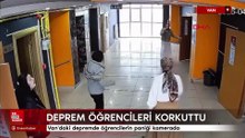 Van'daki depremde, dershanede öğrencilerin yaşadığı panik kamerada