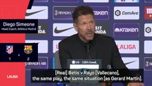 Simeone furious with VAR 'mistake' after Barcelona defeat