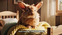 Daily English dialogues with bunny