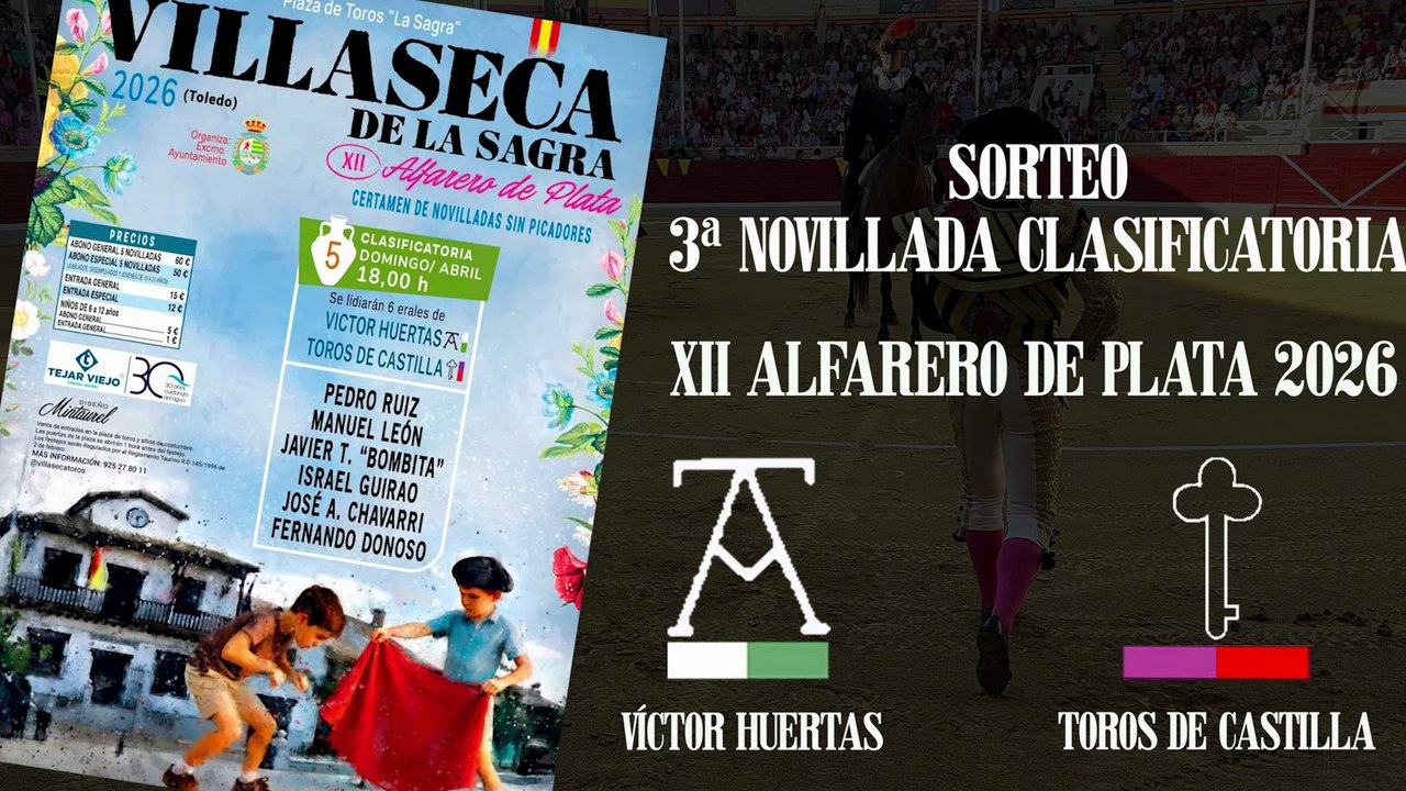 VIDEO SORTEO 3ª NOVILLADA CLASIFICATORIA XII ALFARERO DE PLATA 2026