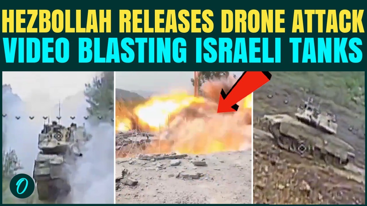 Hezbollah Drone Video Shows Merkava Tanks BLASTED in Lebanon | IDF Hit Hard In South Lebanon