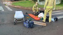 Motociclista fica ferido em acidente no bairro Brasília em Cascavel