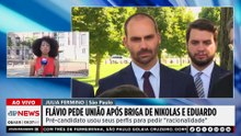 Flávio Bolsonaro pede união após briga entre Nikolas Ferreira e Eduardo