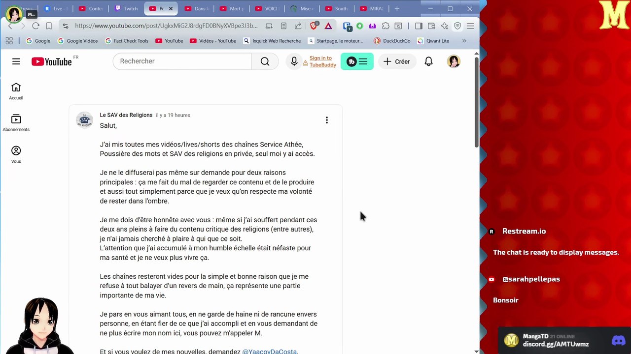 Le SAV des religions raccroche pour de bon ! (extrait de live)