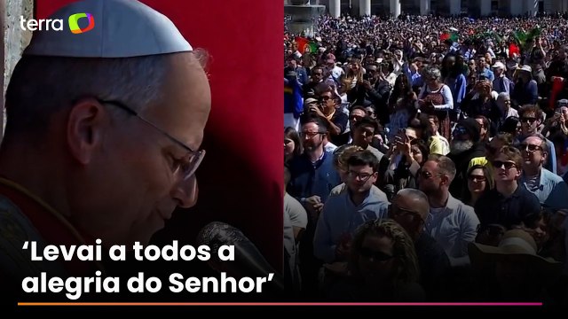 Papa Leão XIV manda recado em português em missa de Páscoa: “Levai a todos a alegria do Senhor”