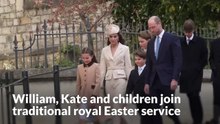 William, Kate and children join traditional royal Easter service