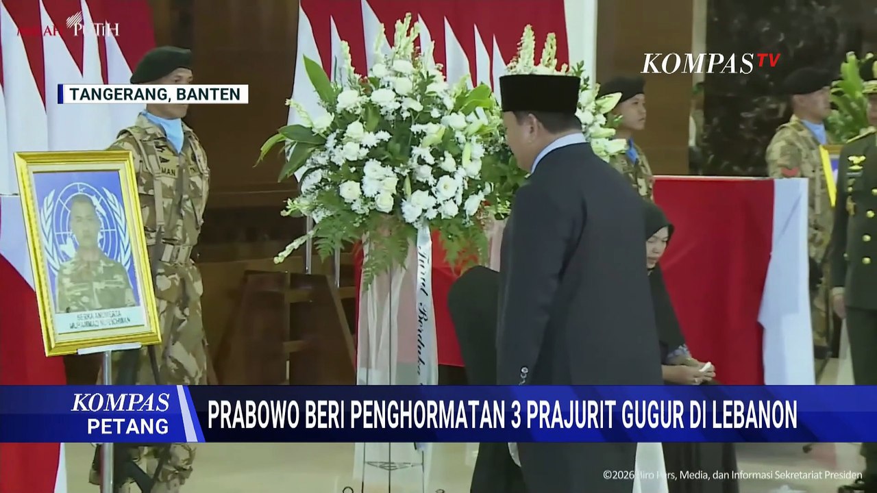 Ucapan Duka Presiden Prabowo Usai Beri Penghormatan 3 Prajurit Gugur di Lebanon, ke Keluarga-Medsos