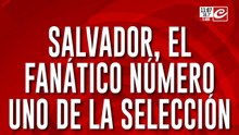 ¡Pura ternura! Salvador, el pequeño fan que conoció a Scaloni y sueña con el Mundial