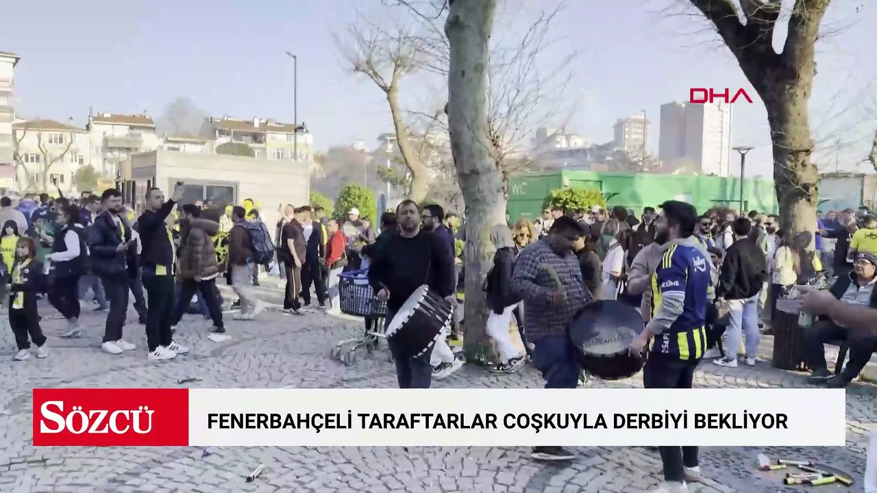 Fenerbahçeli taraftarlar coşkuyla derbiyi bekliyor