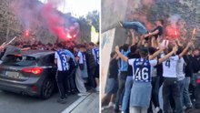Debuta con la Real Sociedad con 19 años y su cuadrilla le monta un recibimiento de Champions