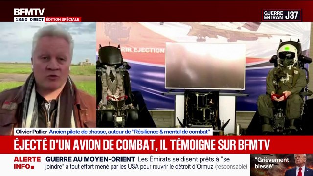 C'est une expérience violente : Olivier Pallier, ancien pilote de chasse éjecté d'un avion de combat, témoigne sur BFMTV