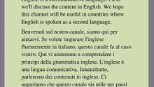 IMPARA L'INGLESE IN ITALIANO(elenco dei contenuti)nella tua lingua madre