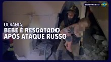 Bebê é resgatado de escombros após ataque russo na Ucrânia