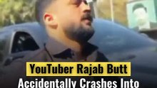 Rajab Butt Accident Viral Video 🚨 | YouTuber Car Crash Into Salon Shocks Fans!