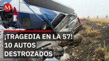 Tráiler impacta 10 vehículos en tramo Matehuala-Monterrey