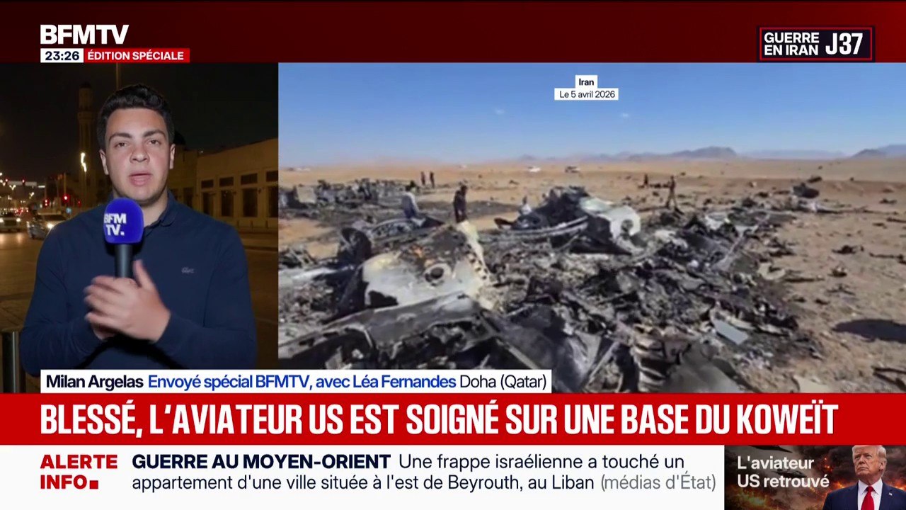 Pilote américain secouru en Iran: blessé, l'aviateur est soigné sur une base du Koweït