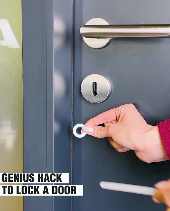 How clever is this door-locking hack?
